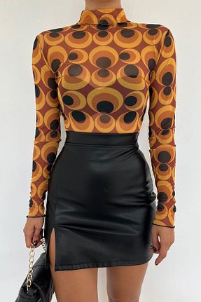 بلوز نارنجی زنانه ساده Hera Moda - کد 353983914