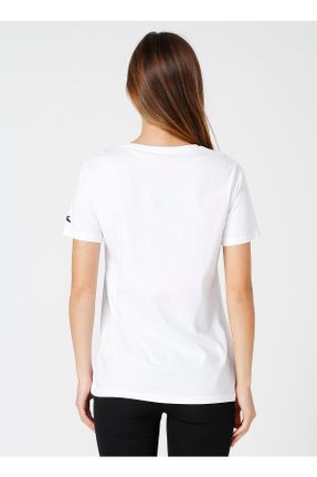 تی شرت سفید زنانه یقه گرد رگولار کد 83219515