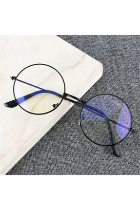 عینک محافظ نور آبی مشکی مردانه 48 مات UV400 فلزی کد 353165001