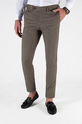 شلوار قهوه ای مردانه کتان Terapi Men - کد 192065367