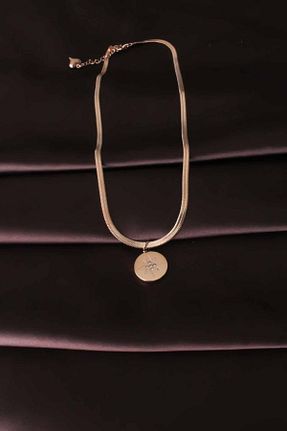 گردنبند استیل ( فولاد ) طلائی زنانه استیل (فولاد) Lidya - کد 353849910