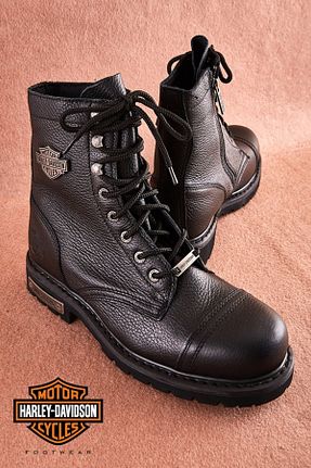بوت / نیم بوت مشکی مردانه چرم خالص Harley Davidson - کد 353989674