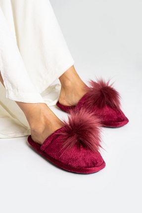 دمپائی خانگی زرشکی زنانه پارچه ای Mrt Shoes - کد 354120586