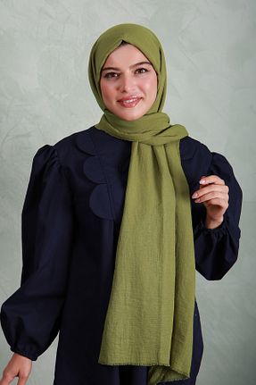 شال خاکی زنانه پنبه ای Monascarfs - کد 354145845