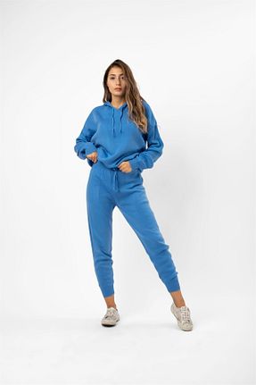 ست بالاتنه و پائین تنه فیروزه ای زنانه بافت ALAMODE - کد 354183103