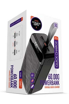 پاور بانک مشکی 20000 ve üzeri Powerway - کد 354535066