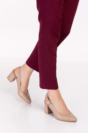 کفش پاشنه بلند کلاسیک قهوه ای زنانه چرم طبیعی پاشنه ضخیم پاشنه متوسط ( 5 - 9 cm ) کد 333071251