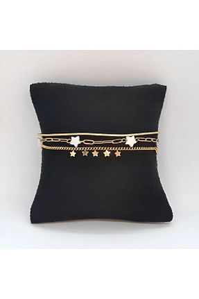 دستبند استیل (فولاد) طلائی زنانه استیل (فولاد) HERA AKSESUAR - کد 354569721