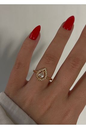 انگشتر جواهر طلائی زنانه KİLİGİSTANBUL - کد 355280150