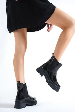 بوت / نیم بوت مشکی زنانه چرم مصنوعی sedose shoes accessories - کد 355325727