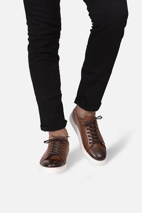کفش کژوال قهوه ای مردانه چرم خالص mirano shoes - کد 355366540