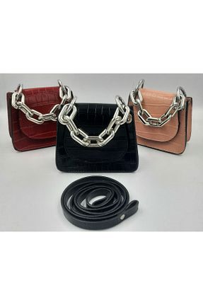 کیف دوشی مشکی زنانه چرم مصنوعی modakervanı - کد 355613438