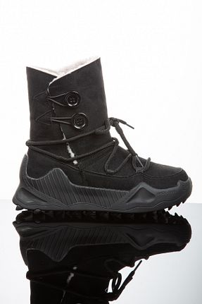 بوت برفی مشکی زنانه نبوک İmerShoes - کد 355445760