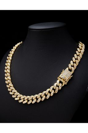 گردنبند استیل ( فولاد ) طلائی زنانه استیل (فولاد) Class takı - کد 354510912