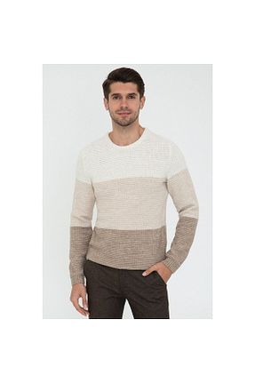 پلیور بژ مردانه یقه دوچرخه Pierre Cardin - کد 355277351