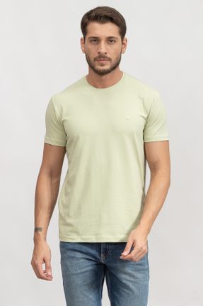 تی شرت سبز مردانه یقه گرد کد 355392522