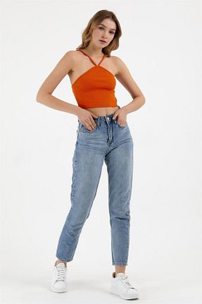 بلوز نارنجی زنانه ساده ESPİNA - کد 355585004