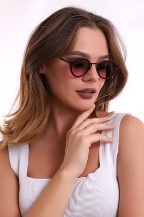عینک آفتابی زرشکی زنانه UV400 Eyesofia - کد 346901702