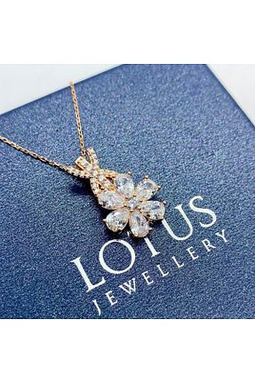 گردنبند نقره سفید زنانه 925 عیار LOTUS JW - کد 355063422