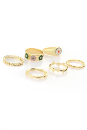 انگشتر جواهر طلائی زنانه کد 355169010