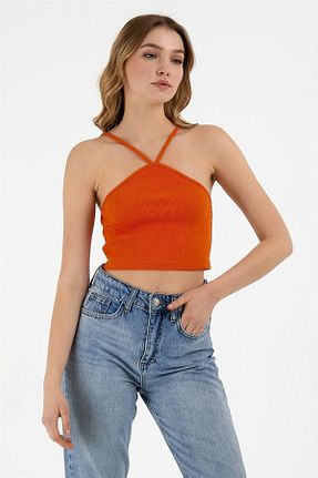 بلوز نارنجی زنانه ساده ESPİNA - کد 355585004