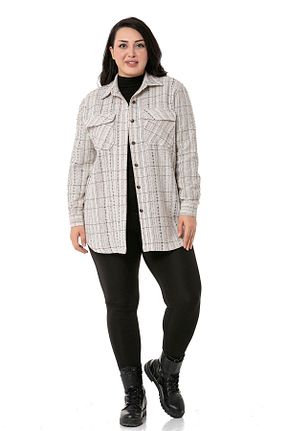 پیراهن سایز بزرگ نباتی زنانه سایز بزرگ DISENTIS MODEST - کد 364257569