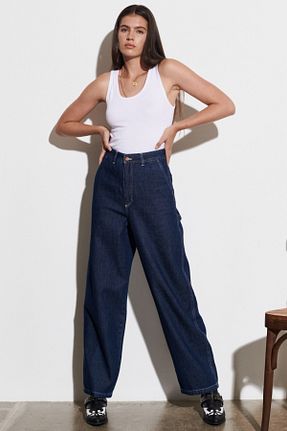 شلوار جین آبی زنانه پاچه گشاد Wrangler - کد 355884763