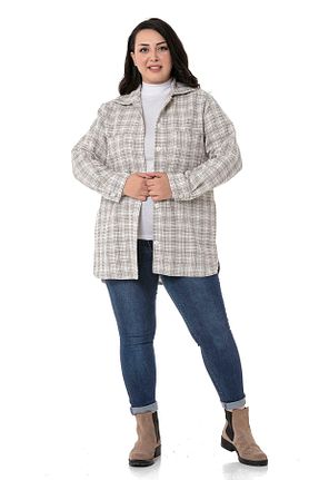 پیراهن سایز بزرگ قهوه ای زنانه سایز بزرگ DISENTIS MODEST - کد 364249682