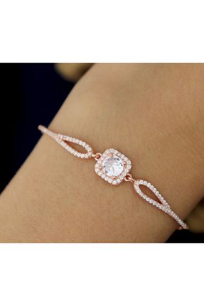 دستبند نقره صورتی زنانه 925 عیار Silveranka - کد 356048984
