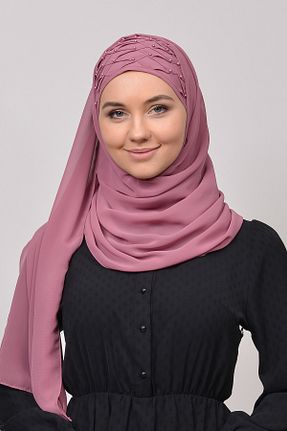 شال صورتی زنانه شیفون Altobeh - کد 356111004