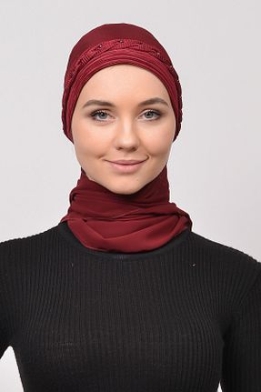 کلاه شنای حجاب زرشکی زنانه Altobeh - کد 356212496