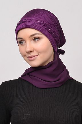 کلاه شنای حجاب بنفش زنانه Altobeh - کد 356221003