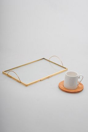 سینی طلائی شیشه El Crea Designs - کد 126171154