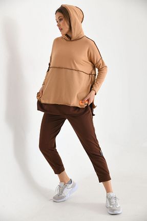 ست بالاتنه و پائین تنه قهوه ای زنانه بافتنی VOLT CLOTHİNG - کد 356808681