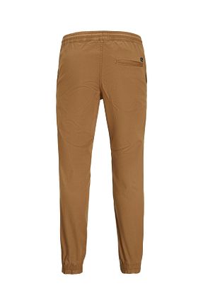 شلوار قهوه ای مردانه پنبه - الاستین Jack & Jones - کد 357069031