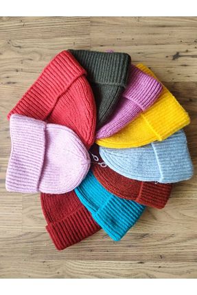 کلاه پشمی خاکی زنانه مخلوط پلی آمید DBK Store - کد 355725584
