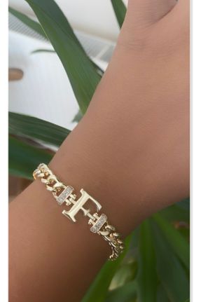دستبند استیل طلائی زنانه فولاد ( استیل ) کد 355726686