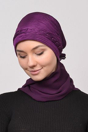 کلاه شنای حجاب بنفش زنانه Altobeh - کد 356221003