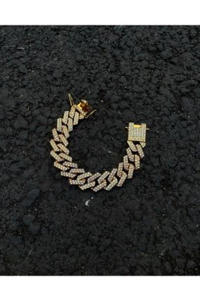 دستبند استیل طلائی زنانه فولاد ( استیل ) کد 356277380
