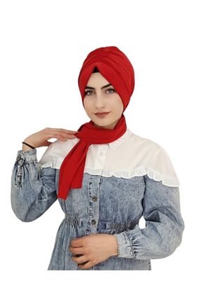 روسری قرمز پنبه ای Ayselcehobi - کد 355907210