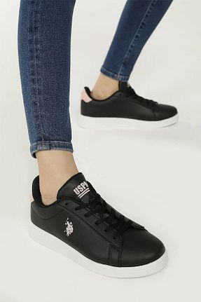 کفش اسنیکر مشکی زنانه بند دار U.S. Polo Assn. - کد 356511200