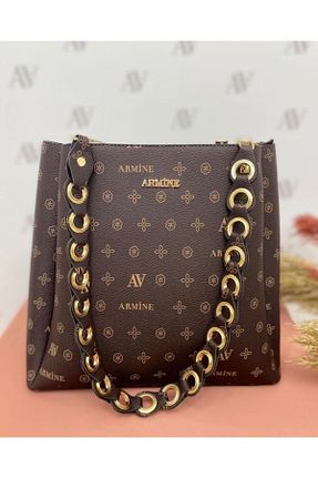 کیف دوشی قهوه ای زنانه چرم مصنوعی Armine - کد 356729096