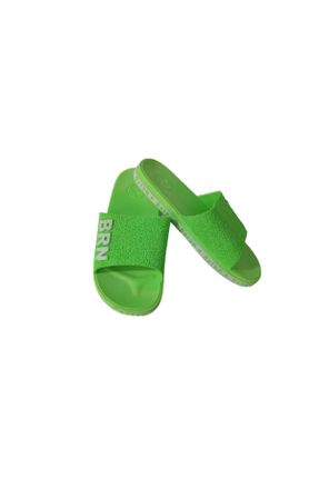 دمپائی سبز بچه گانه پلی اورتان پاشنه ساده پاشنه کوتاه ( 4 - 1 cm ) کد 356833589