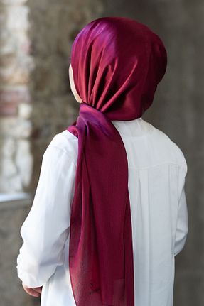 شال زرشکی زنانه شیفون VİOLLA - کد 356688335