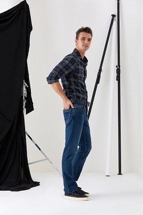 شلوار جین آبی مردانه پاچه لوله تفنگی Pantamo Jeans - کد 131773901