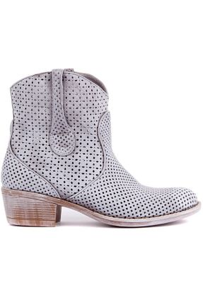 بوت / نیم بوت طوسی زنانه چرم خالص Sail Lakers - کد 2893677