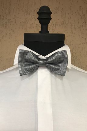 پاپیون طوسی مردانه پارچه ای Quesste Accessory - کد 75623543