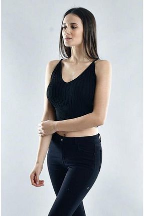 بلوز مشکی زنانه ساده FELLMENS - کد 35836860