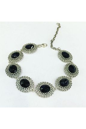 دستبند نقره مشکی زنانه 925 عیار Tmt Silver - کد 39636776