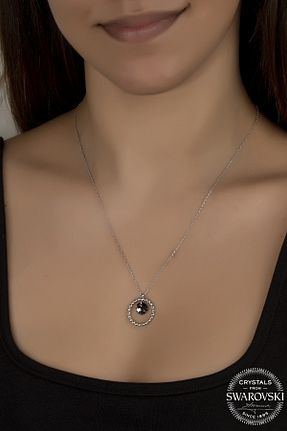 گردنبند نقره زنانه 925 عیار Swarovski - کد 455922456